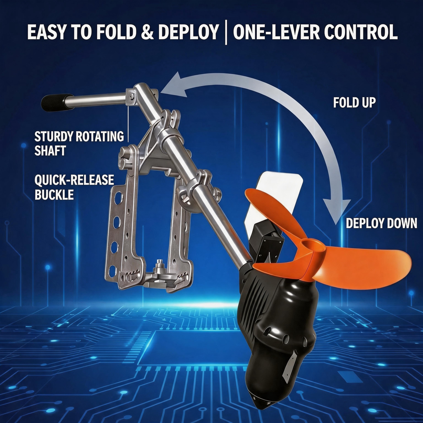 1.2kW Electric Outboard Motor for Leisure, Aquaculture, and Tender Boats