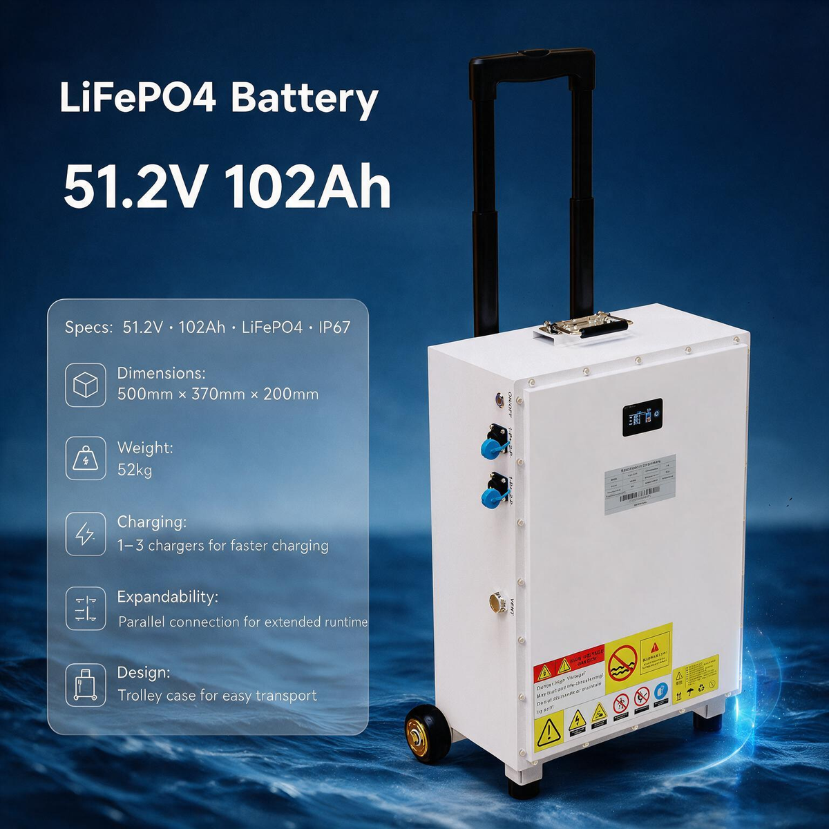 51.2V/102Ah LiFePO4 Battery | IP67